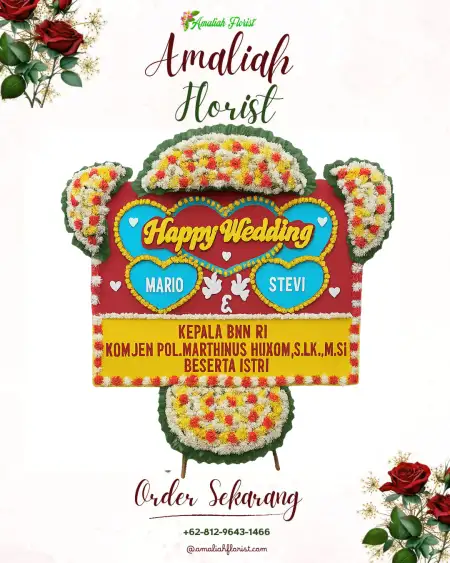 Papan Bunga Pernikahan Pupus